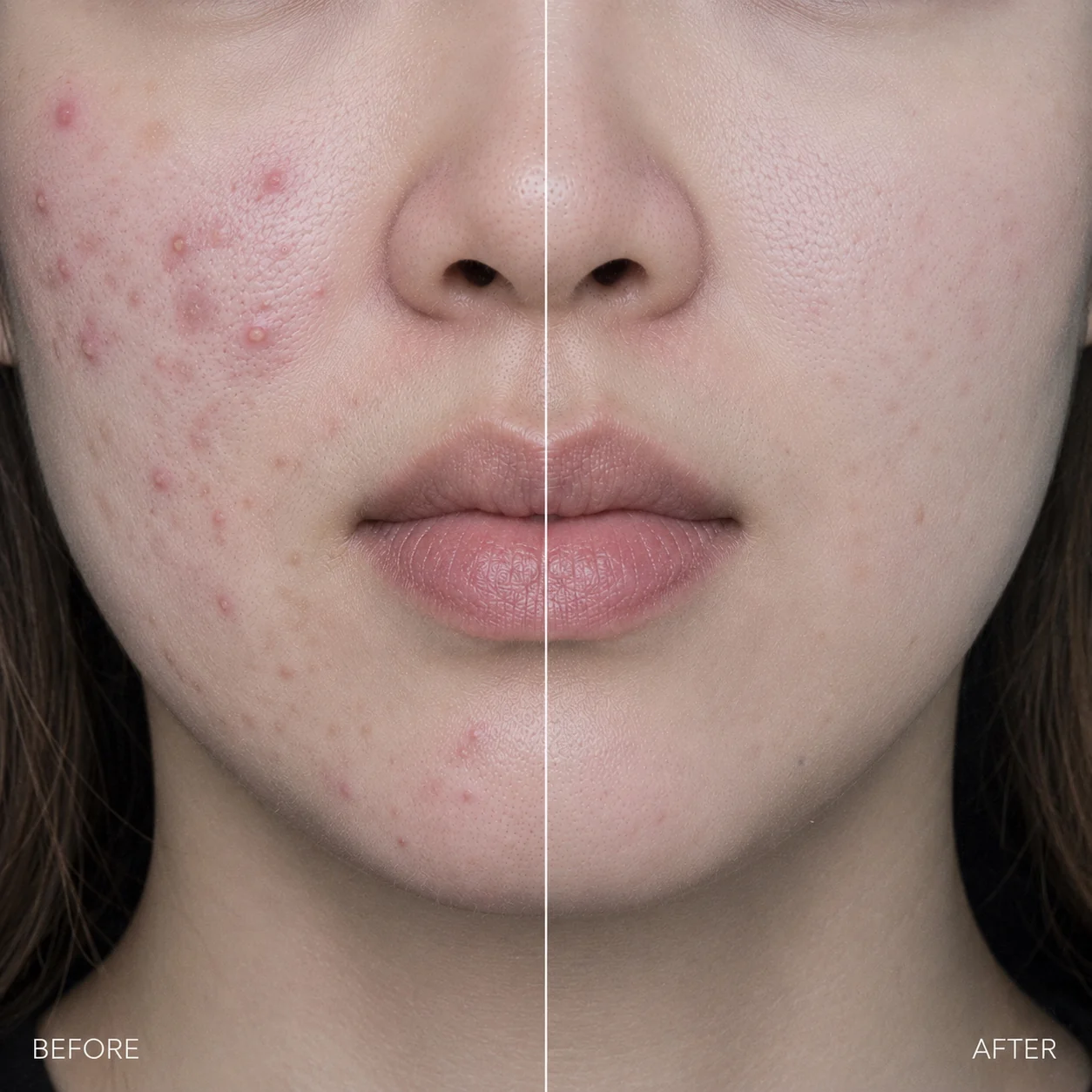 Before after Acne Treatment
