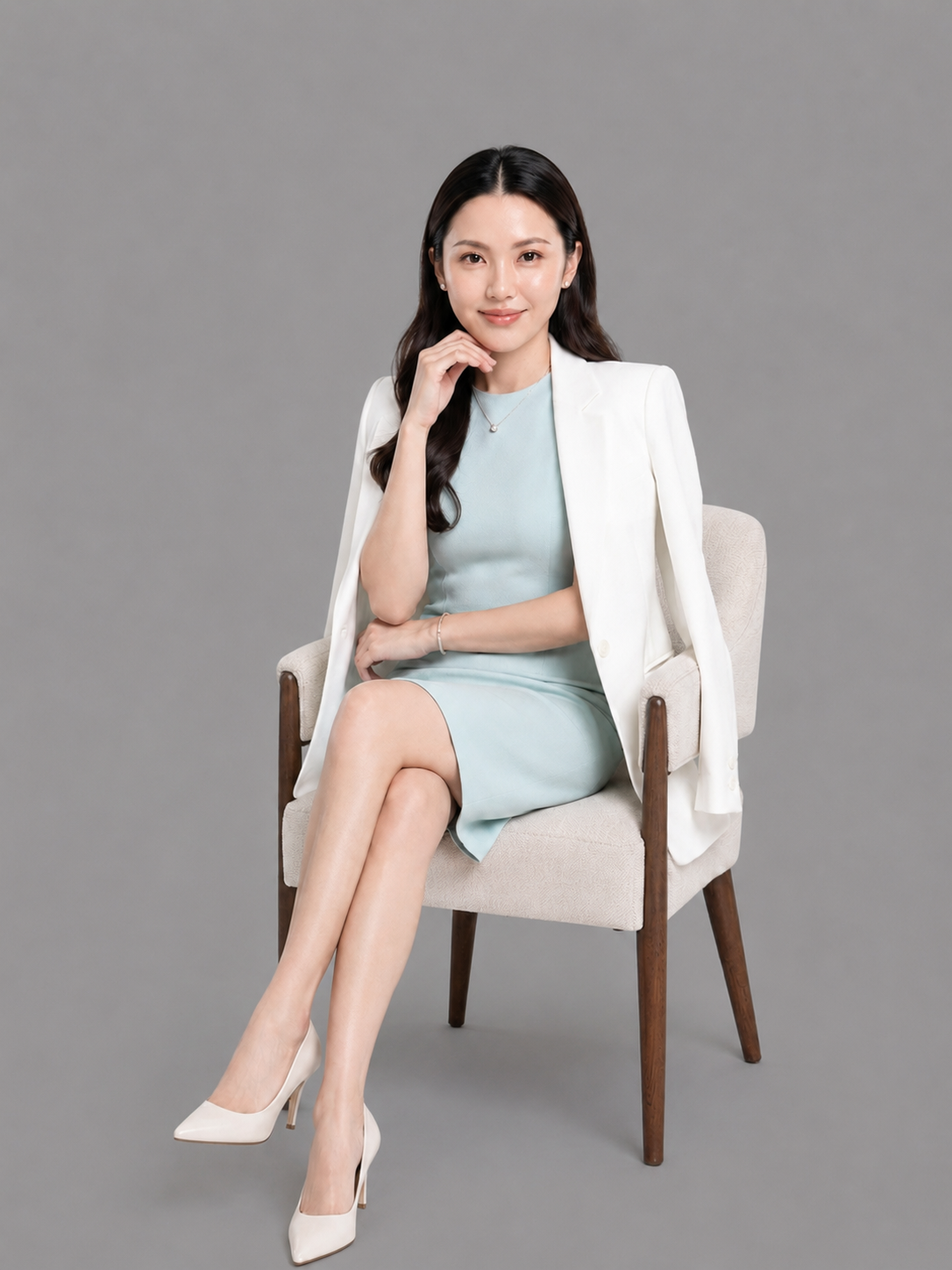 dr. Febriani Sari dalam pose duduk full-body